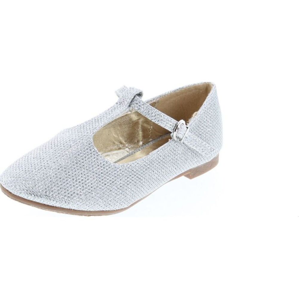 Bella Marie Triss-13K Silver ToddlerG flats-shoes 9 NEW